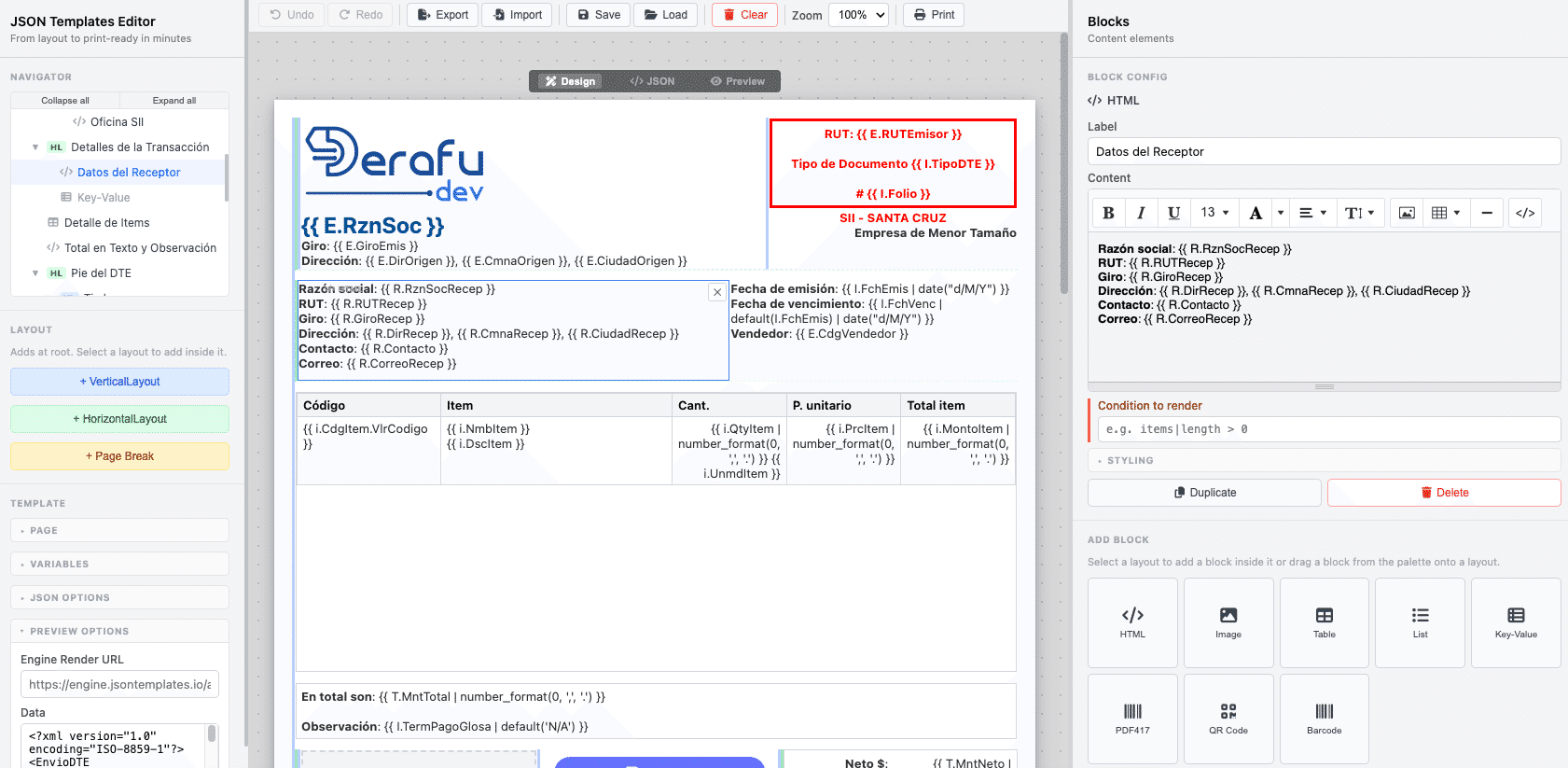Diseña plantillas de documentos visualmente